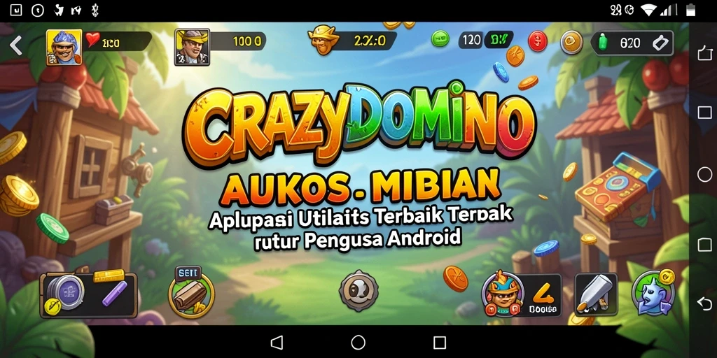 Tampilan utama CRAZYDOMINO dengan tampilan antarmuka yang intuitif.