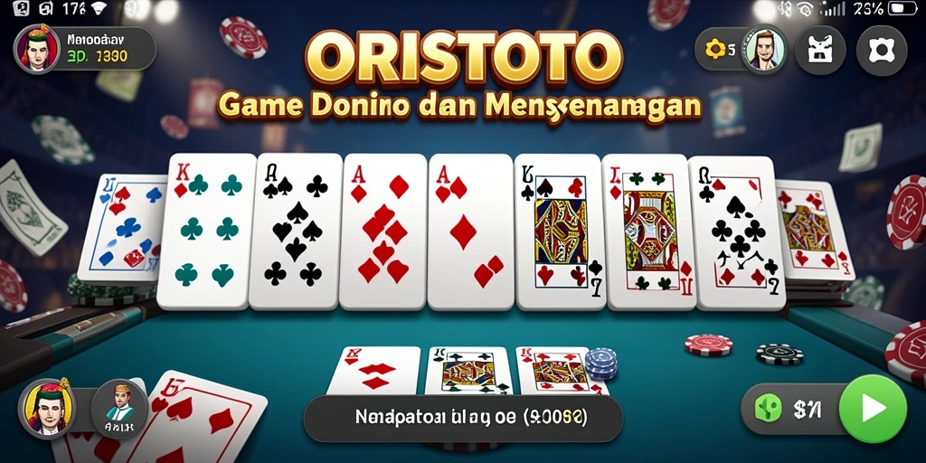 Tangkapan layar ORISTOTO menampilkan gameplay seru Domino.