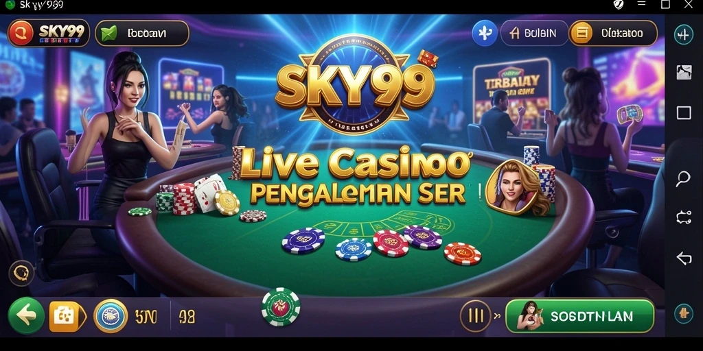 Tampilan menarik dari gameplay Live Casino yang mendebarkan.